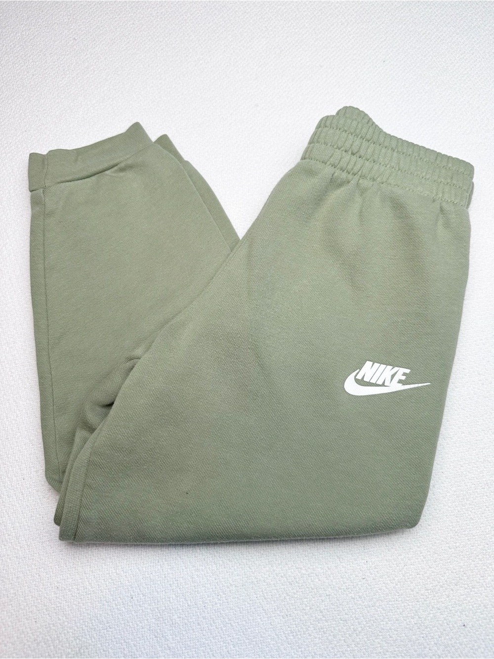 Nike Kids Olive Jogger Pants with White Logo